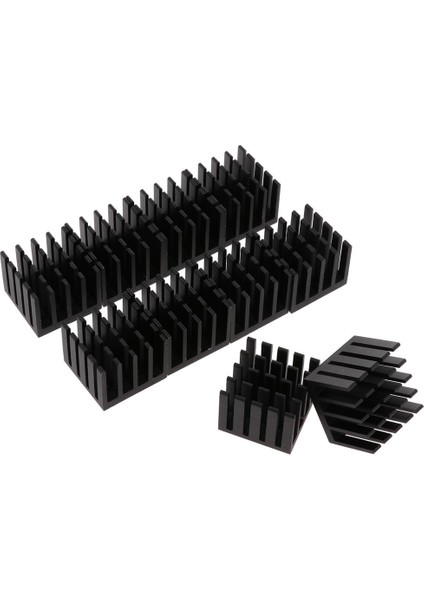 10 Adet Alüminyum Isı Lavabo Soğutucu Yüzgeç Ic Modülü Için 0.8 "x0.8" X0.6 "siyah (Yurt Dışından)