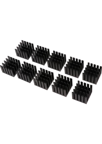 10 Adet Alüminyum Isı Lavabo Soğutucu Yüzgeç Ic Modülü Için 0.8 "x0.8" X0.6 "siyah (Yurt Dışından)