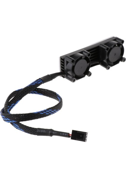 M.2 SSD 2280 3 Pin Çift Aktif Soğutma Fanı Lavabo Termal Pad Siyah (Yurt Dışından) fırsatları