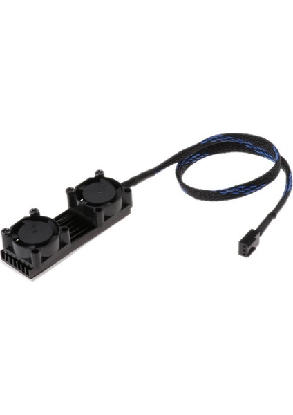 M.2 SSD 2280 3 Pin Çift Aktif Soğutma Fanı Lavabo Termal Pad Siyah (Yurt Dışından) indirimleri
