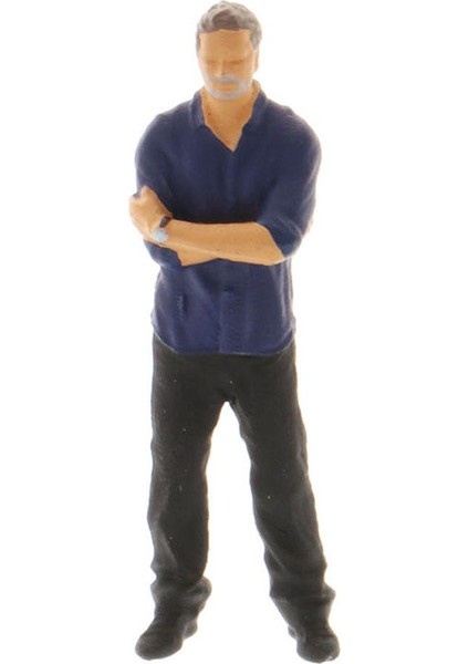 1:64 Boyalı Minyatür Figürler Oyuncak Plastik Figürin Diy Bina Diorama Dekor Koyu Mavi (Yurt Dışından)