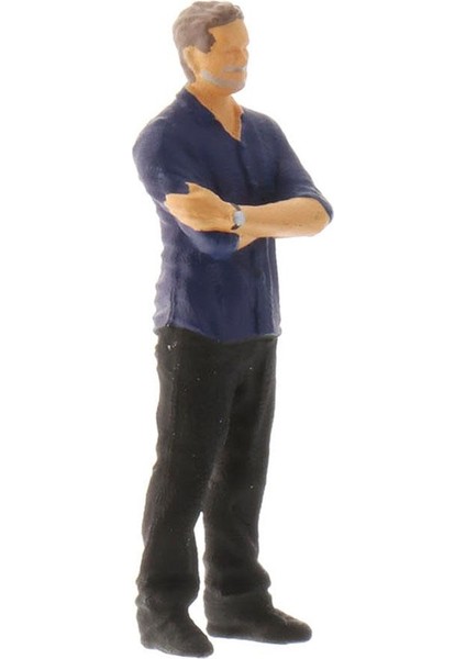 1:64 Boyalı Minyatür Figürler Oyuncak Plastik Figürin Diy Bina Diorama Dekor Koyu Mavi (Yurt Dışından) modelleri