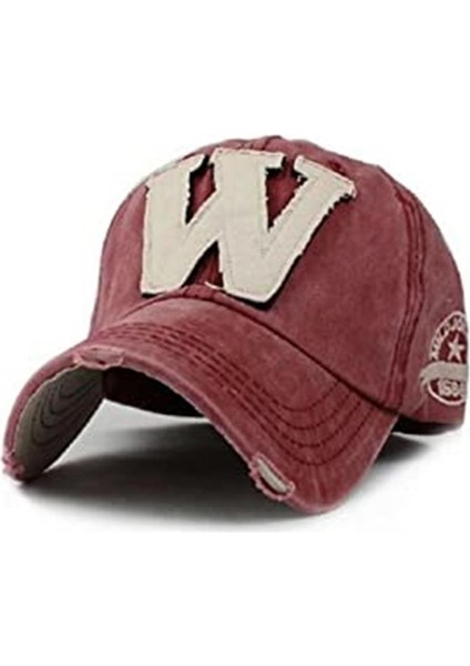 Sporstore Şapka,cap Şapka, Erkek Kadın Şapka, W Şapka, W Snapback Kırmızı