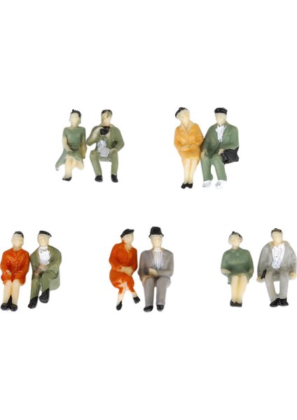 8X24PCS Boyalı Model Tren Oturmuş Insanlar Passangers Rakamlar Ölçekli Ho (1 - 87) P87-12 8 Adet (Yurt Dışından) modelleri