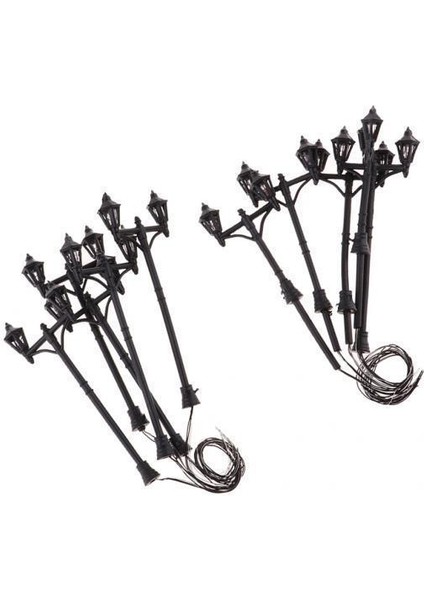 4x 1/75 - 1/200 Sokak Işık Tren Kum Masa Modeli Için LED Çift Kafa Lambası (Yurt Dışından)