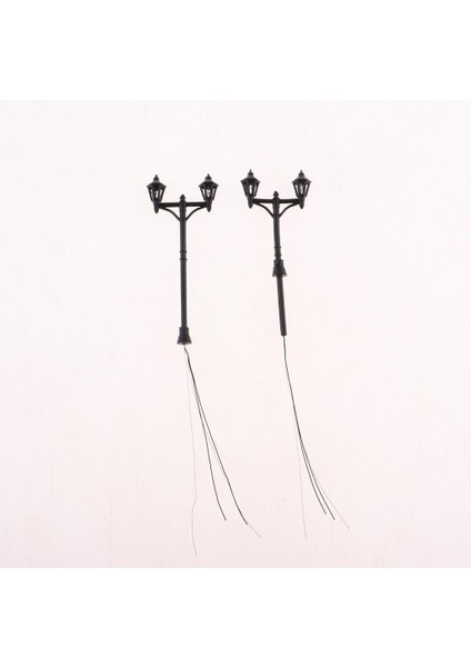 3x 1/75 - 1/200 Sokak Işık Tren Kum Masa Modeli Için LED Çift Kafa Lambası LED (Yurt Dışından)