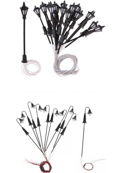 30 Miniatür Sokak Hafif Demiryolu Lambası Post Aksesuarları 1: 150 Seti (Yurt Dışından)