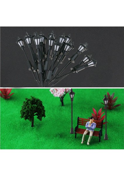 30 Miniatür Sokak Hafif Demiryolu Lambası Post Aksesuarları 1: 150 Seti (Yurt Dışından) fiyatları