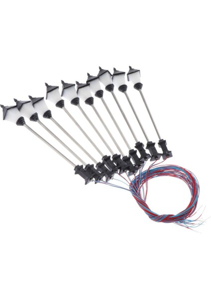 10 Ho Ölçekli Lamba Direği Sokak Işık Lambası Diy Minyatür Bebek Evi Düzeni Stili 1 - 7cm (Yurt Dışından)