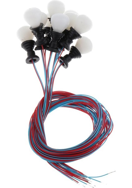 10PCS Model Demiryolu Tren Lambası Bahçe Sokak Işık Ho Ölçek Led'ler 1.3cm (Yurt Dışından)