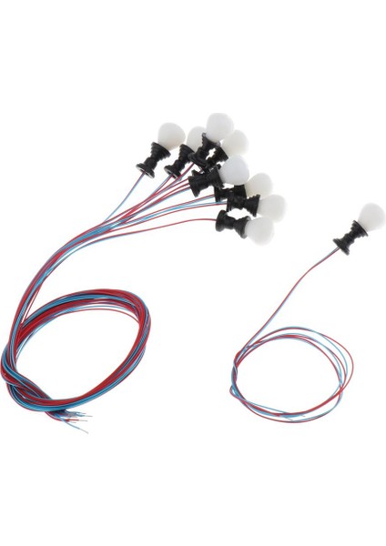 10PCS Model Demiryolu Tren Lambası Bahçe Sokak Işık Ho Ölçek Led'ler 1.3cm (Yurt Dışından) fırsatları
