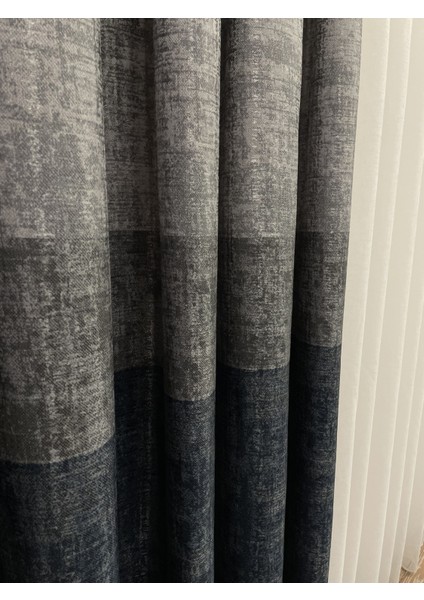 Keten Zemin Modern Çizgili Desen 1/2,50 Pile Fon Perde fırsatları