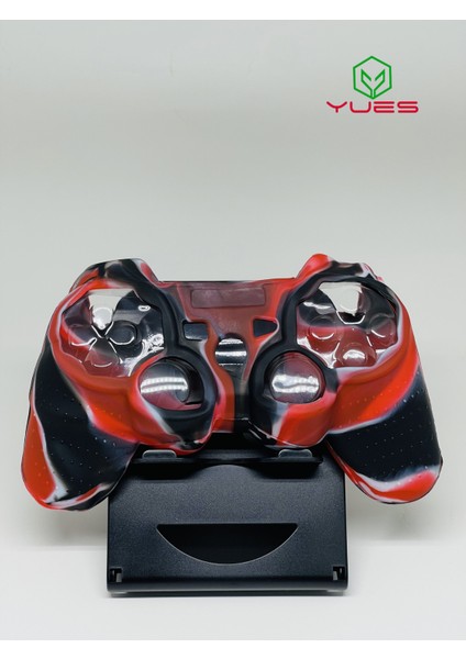 Ps3 Joystick Silikon Kılıf Dualshock Koruyucu Kılıf Desenli Kırmızı Siyah