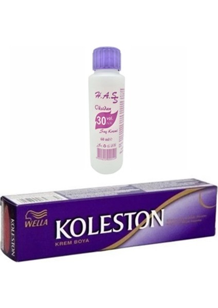 Koleston Tüp Saç Boyası 8.1 Küllü Açık Kumral + Oksidan 30 Volüm 60 ml