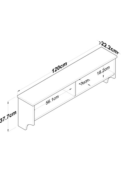 P2 Modern Portmanto Duvar Askısı Beyaz Vestiyer 120 Cm