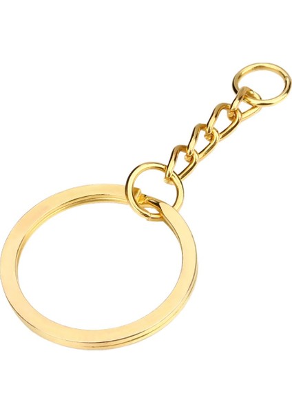 40PCS Bölünmüş Halka Düz Yüzey Anahtar Halkaları Çift Döngü Anahtar Zinciri Gümüş/altın (Yurt Dışından) fırsatları