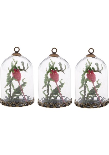 2x3 Parça Moss Çiçek Cam Şişe Charms Kolye Delik ile Dıy Kolye 2 Adet (Yurt Dışından) fiyatları
