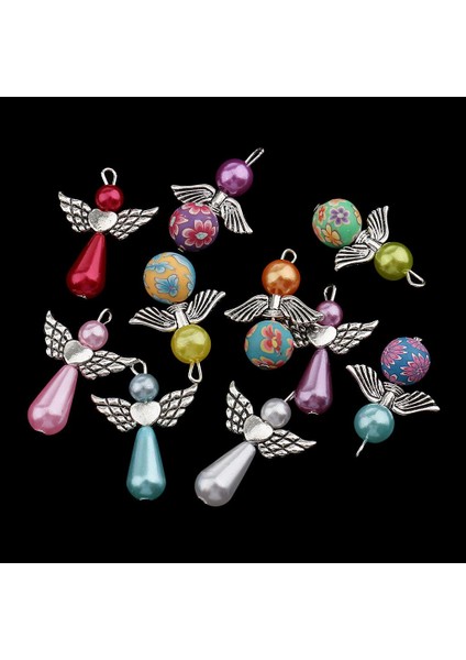 4X10 Adet Çeşitli Melek Kanatları Charms Inci Polimer Kil Kolye Bulguları 4 Adet (Yurt Dışından) fırsatları