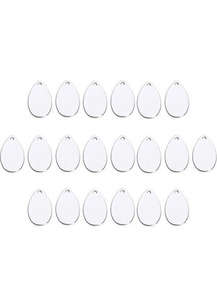 4X20X 10X18MM Metal Waterdrop Boş Damgalama Takılar Tag Kolye Takı Yapımı 4 Adet (Yurt Dışından)