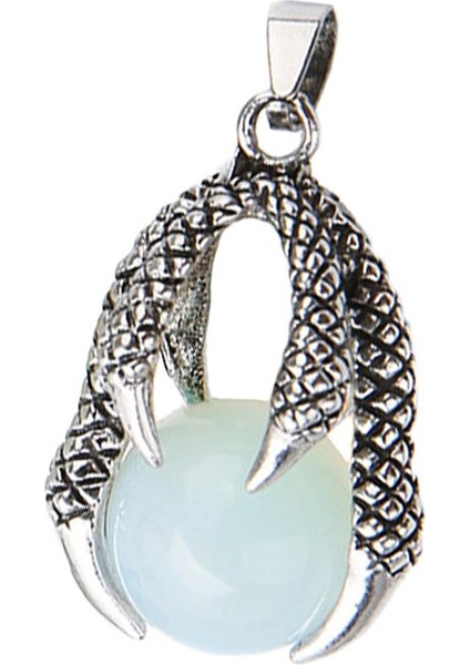 2xalloy Dragon Pençe Kolye Opal Taş Turkuaz Kolye Charms Sıcak Beyaz 2 Adet (Yurt Dışından) modelleri