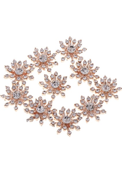 5X10 Kristal Flatback Rhinestone Düğmeleri Çiçek Diamante Charms Bezemeler 5 Adet (Yurt Dışından) indirimleri