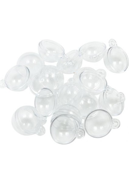5 Temizle Top Süsler Plastik Doldurulabilir Anahtarlık Dekor Dıy Banyo Bombası Kalıp 5 Adet (Yurt Dışından)