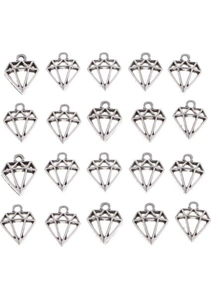 4X20 Adet Alaşım Elmas Şekilli Charms Kolye Dıy Takı Yapımı El Sanatları Için 4 Adet (Yurt Dışından) fiyatları