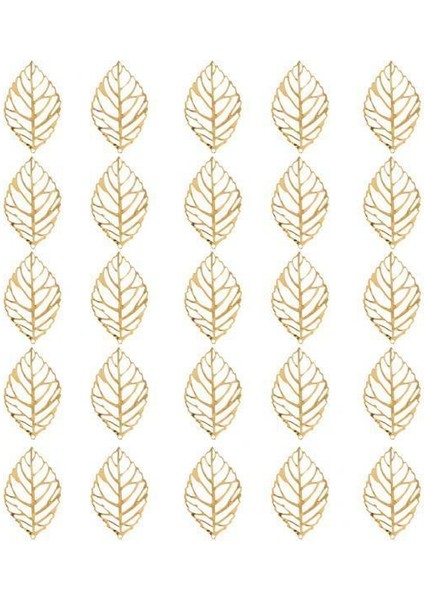 2x 30 Adet Tibet Gümüş Yaprak Charms Kolye Dıy Küpe Saç Aksesuarı Altın (Yurt Dışından)