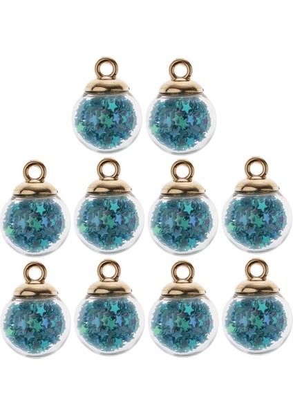 2x 10 Parça 16MM Tiny Yıldız Cam Top Charms Kolye Dıy Zanaat Açık Mavi (Yurt Dışından) fiyatları