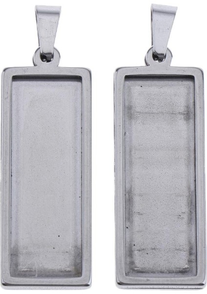 2x 2 Adet Dikdörtgen Boş Çerçeve Tepsi Baz Kare Kolye Kolye 10X30MM (Yurt Dışından) modelleri