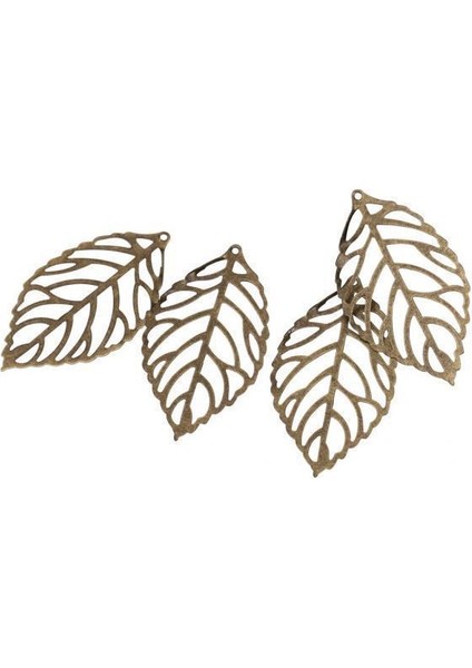4x 100 Adet Hollow Telkari Charms Yaprak Kolye Mücevherat Bulma Dıy El Sanatları (Yurt Dışından)
