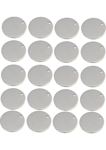 80 Adet Yuvarlak Paslanmaz Çelik Etiket Bulgular Pet Tanımlama Metal Boşlukları (Yurt Dışından)