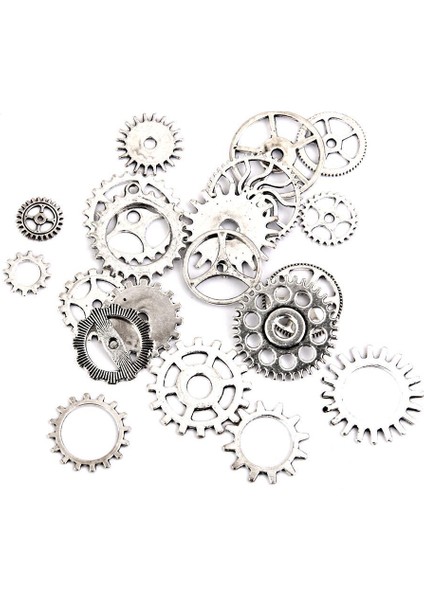 20PCS Çeşitli Gümüş Steampunk Cogs Dişli Saat Izleme Takılar Boncuk Kolye (Yurt Dışından) modelleri