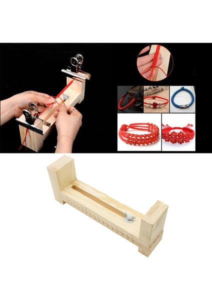 Jig Bilezik Weaver Ahşap Çerçeve Anahtarlık Düğüm Paraşüt Kordon Örgü Makinesi (Yurt Dışından) modelleri