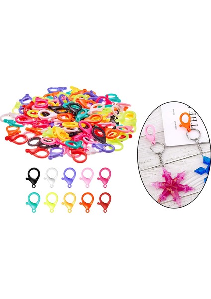 100PCS Istakoz Tokaları Kanca Dikiş Diy 35MM Plastik Çanta Anahtarlık (Yurt Dışından) modelleri