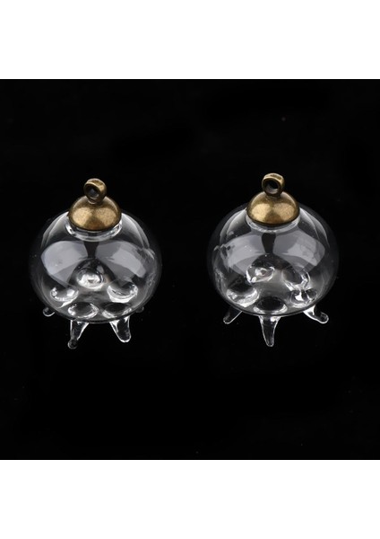 2pcs Mini Denizanası Boş Cam Arzu Şişe Şişe Kolye Takılar Siyah (Yurt Dışından) fiyatları
