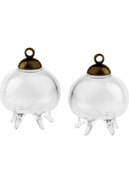 2pcs Mini Denizanası Boş Cam Arzu Şişe Şişe Kolye Takılar Siyah (Yurt Dışından) indirimleri