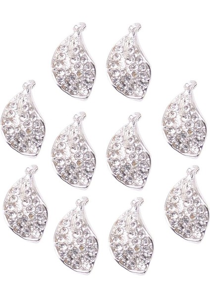 10X Alaşımlı Rhinestone Kristal Yaprağı Takılar Kolyeler Diy Kolye Bilezik Küpe (Yurt Dışından)
