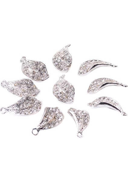 10X Alaşımlı Rhinestone Kristal Yaprağı Takılar Kolyeler Diy Kolye Bilezik Küpe (Yurt Dışından) fiyatları