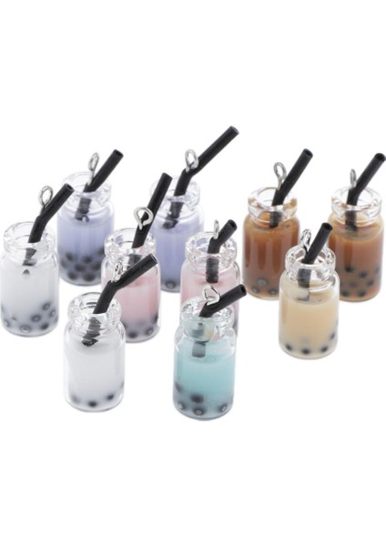 10PC Inci Süt Tea Cup Sheants Dıy Takı Zanaat Için Reçine Heykelcik Takıları (Yurt Dışından) indirimleri