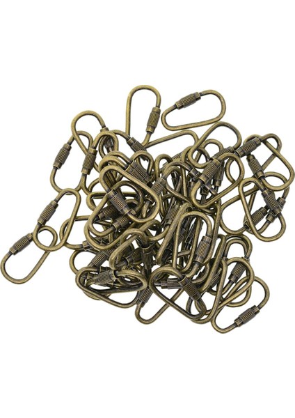 50X Bakır Vida Kilitleme Toka Anahtarlık Anahtarlık Dıy Ev Araba Anahtarı Çanta Zanaat (Yurt Dışından)