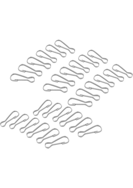 30PCS Metal Kordon Çıtçıt Klips Kancaları Fermuar Çekme Kimlik Kartı Için Metal Yay Kancaları 9X4MM (Yurt Dışından)