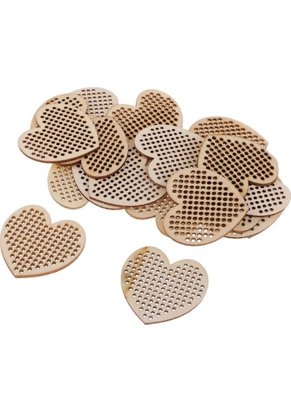 60PCS Ahşap Cazibe Kolye Doğal Kalp Yuvarlak Ahşap Şekiller Diy Çapraz Dikiş (Yurt Dışından) fiyatları