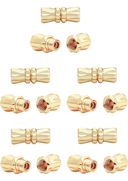 10 Adet Vidalı Toka Tokaları Alaşımlı Alaşım, Diy Takılar Için Set Kc Altın (Yurt Dışından)