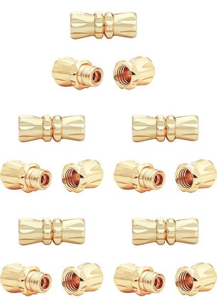 10 Adet Vidalı Toka Tokaları Alaşımlı Alaşım, Diy Takılar Için Set Kc Altın (Yurt Dışından) fiyatları