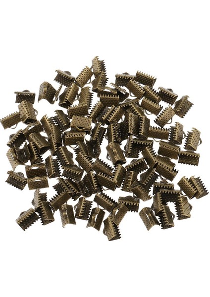 100X Kurdele Klipsi Kelepçe Kablosu Kıvrım Ucu Uçlu Kolye Bulguları Bronz 10MM 10MM Bronz (Yurt Dışından)