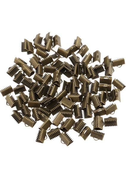 100X Kurdele Klipsi Kelepçe Kablosu Kıvrım Ucu Uçlu Kolye Bulguları Bronz 10MM 10MM Bronz (Yurt Dışından) fiyatları