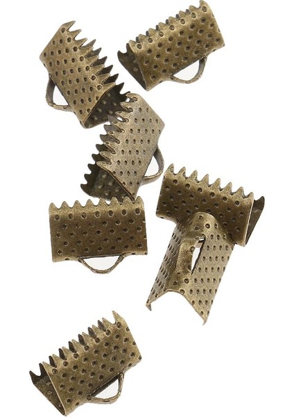 100X Kurdele Klipsi Kelepçe Kablosu Kıvrım Ucu Uçlu Kolye Bulguları Bronz 10MM 10MM Bronz (Yurt Dışından) fırsatları