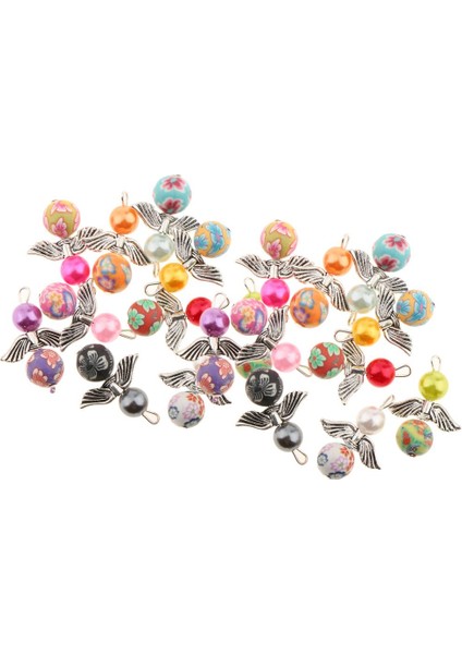 20 Melek Takılar Inci Polimer Kil Boncuklar Kolye Diy Takı 21X30MM (Yurt Dışından) indirimleri