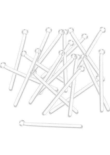 20X Boş Damgalama Etiketi Tahtalar 1.5X30MM Yapmak Için Dikdörtgen Takılar (Yurt Dışından)